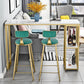 Glam Juego de mesa de bar de 1/3 piezas, mesa rectangular de piedra con taburetes para sala de estar