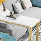 Glam Juego de mesa de bar de 1/3 piezas, mesa rectangular de piedra con taburetes para sala de estar