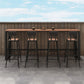 Modern Table Set 1/4/5 Pieces Bar Rectangle Bar Table with Metal High Stools for Kitchen Clearhalo 'Bar Furniture' 'furn' 'furn_home_bar_bar_sets' 'Furniture' 'Home Bars & Bar Sets' 'home_bar_bar_sets' 'Kitchen & Dining Furniture' 5899611