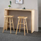 Modernes Bartisch-Set, 1/2/3-teilig, rechteckiger Bartisch mit hohen Holzhockern für die Küche