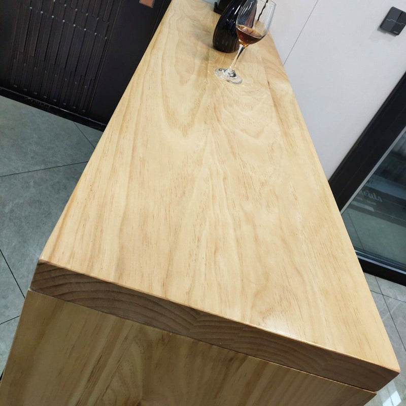Modernes Bartisch-Set, 1/2/3-teilig, rechteckiger Bartisch mit hohen Holzhockern für die Küche