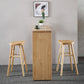 Modernes Bartisch-Set, 1/2/3-teilig, rechteckiger Bartisch mit hohen Holzhockern für die Küche