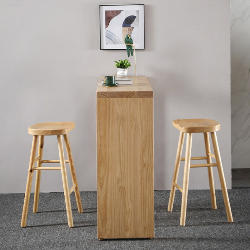 Modernes Bartisch-Set, 1/2/3-teilig, rechteckiger Bartisch mit hohen Holzhockern für die Küche