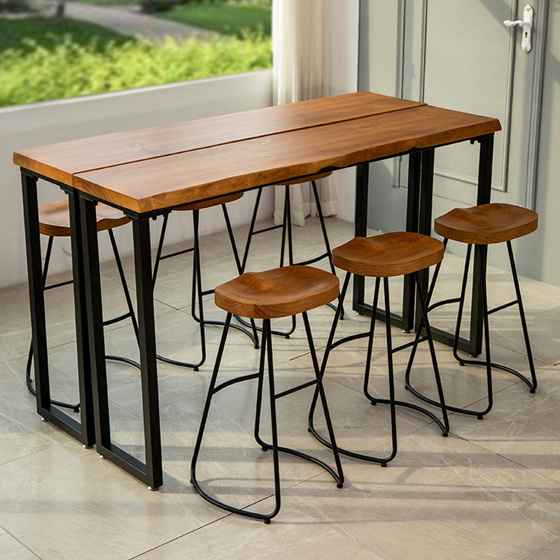 Moderna 1/3/4 Piezas Mesa de barra de barras Rectangle Pine Madera de madera para sala de estar para sala de estar