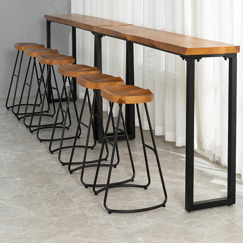 Moderna 1/3/4 Piezas Mesa de barra de barras Rectangle Pine Madera de madera para sala de estar para sala de estar