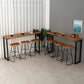 Moderna 1/3/4 Piezas Mesa de barra de barras Rectangle Pine Madera de madera para sala de estar para sala de estar