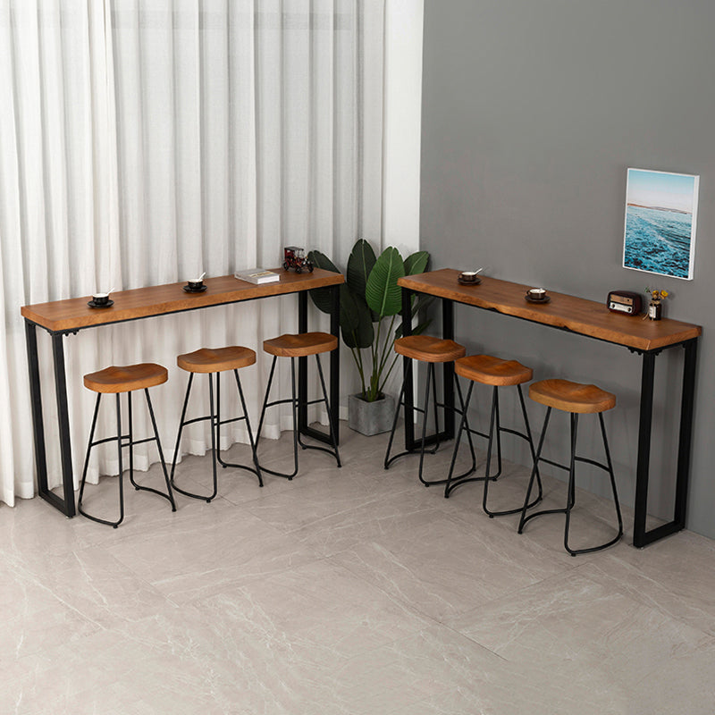 Moderna 1/3/4 Piezas Mesa de barra de barras Rectangle Pine Madera de madera para sala de estar para sala de estar