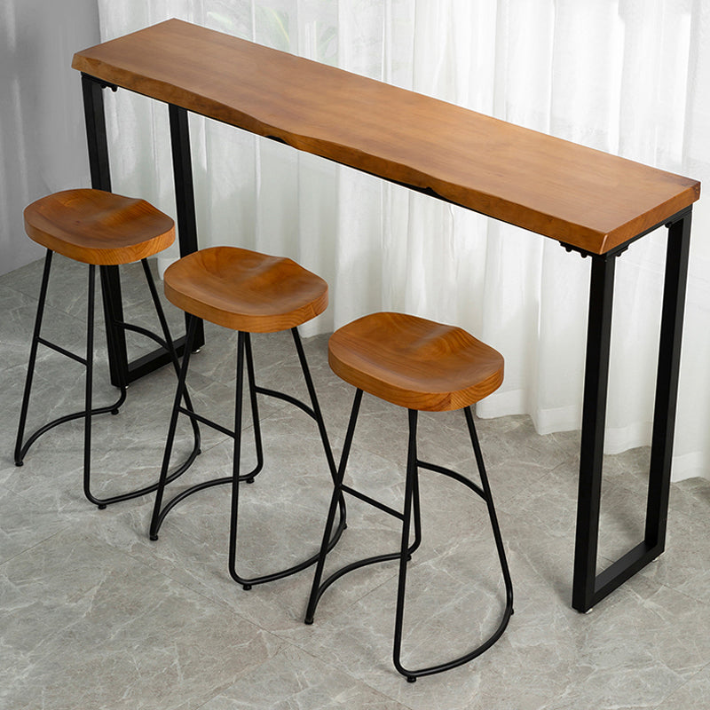 Moderna 1/3/4 Piezas Mesa de barra de barras Rectangle Pine Madera de madera para sala de estar para sala de estar