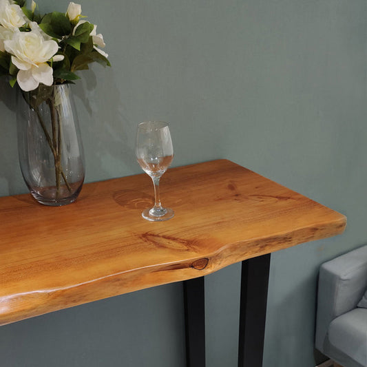 Indoor Modern Bar Pub Table Set 1/2/3/4/6 Pieces Solid Wood Pub Table Set in Natural