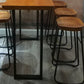 Mesa de pub de barra moderna de interior Juego de mesa 1/2/3/4/6 Piezas Mesa de pubs de madera maciza en natural