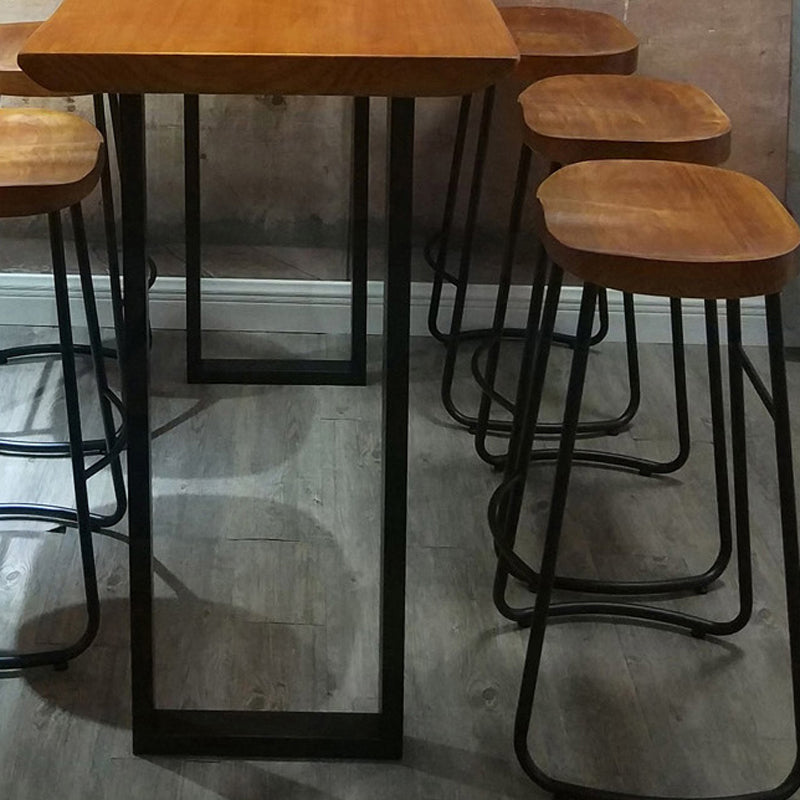 Mesa de pub de barra moderna de interior Juego de mesa 1/2/3/4/6 Piezas Mesa de pubs de madera maciza en natural
