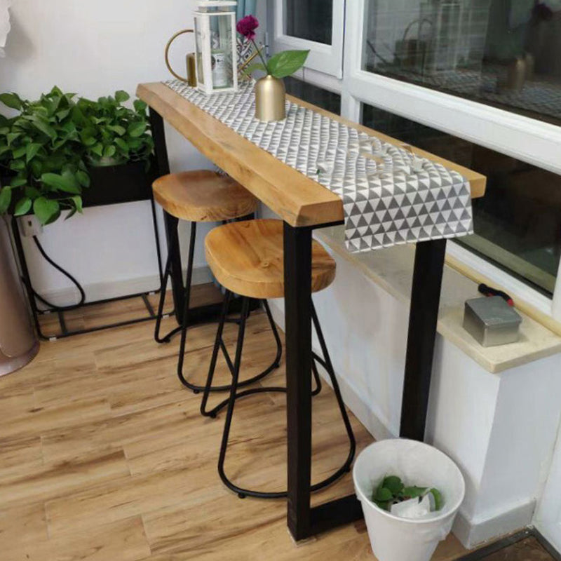 Mesa de pub de barra moderna de interior Juego de mesa 1/2/3/4/6 Piezas Mesa de pubs de madera maciza en natural