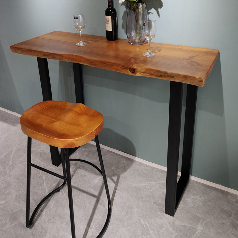 Mesa de pub de barra moderna de interior Juego de mesa 1/2/3/4/6 Piezas Mesa de pubs de madera maciza en natural