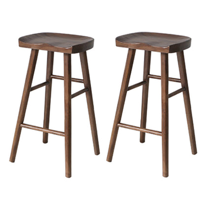 Industrial 1/2/4/5 Pieces Bar Table Set Rectangle Bar Table with Wooden High Stools Brown 30"H Stools (Set of 2) Clearhalo 'Bar Furniture' 'furn' 'furn_home_bar_bar_sets' 'Furniture' 'Home Bars & Bar Sets' 'home_bar_bar_sets' 'Kitchen & Dining Furniture' 5899727