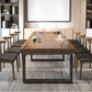 Juego de comedor moderno de 1/10 piezas, mesa de comedor rectangular de madera de pino para cafetería