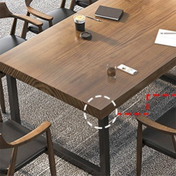 Juego de comedor moderno de 1/10 piezas, mesa de comedor rectangular de madera de pino para cafetería