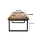 Juego de comedor moderno de 1/10 piezas, mesa de comedor rectangular de madera de pino para cafetería