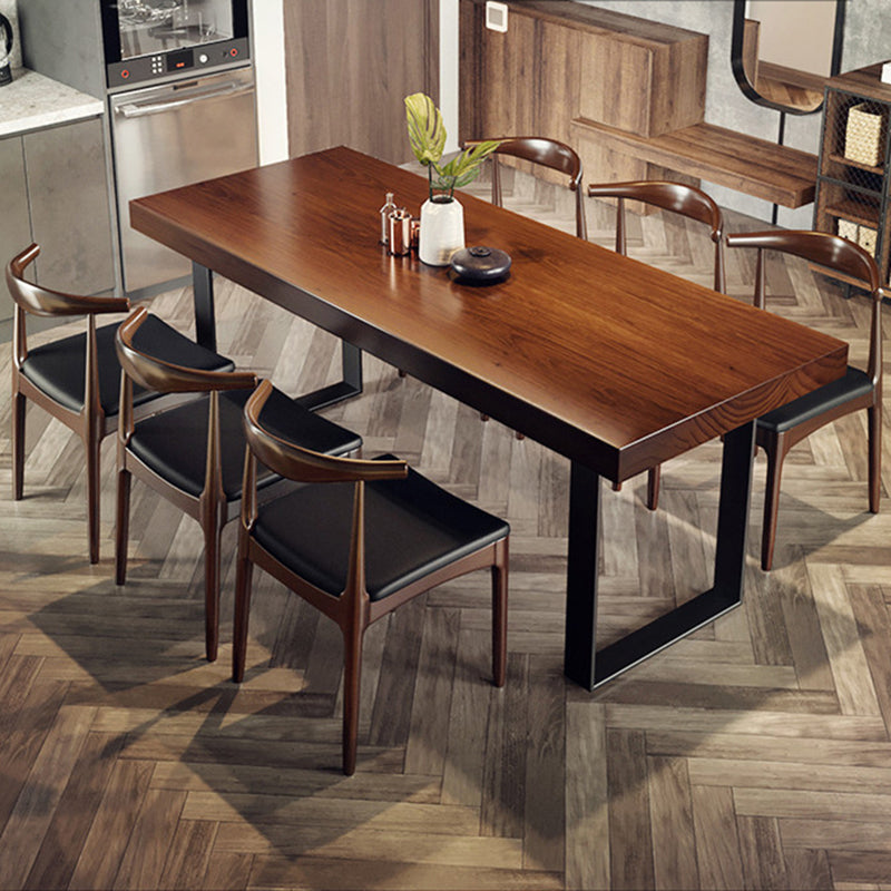 Modern 1/5/7 Pieces Dining Set Rectangle Pine Wood Dining Table for Kitchen Clearhalo 'Dining Room Sets' 'Dining Tables & Seating' 'dining_room_set' 'furn' 'furn_dining_room_set' 'Furniture' 'Kitchen & Dining Furniture' 5899783