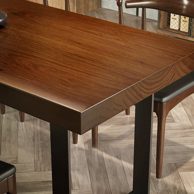 Modern 1/5/7 Pieces Dining Set Rectangle Pine Wood Dining Table for Kitchen Clearhalo 'Dining Room Sets' 'Dining Tables & Seating' 'dining_room_set' 'furn' 'furn_dining_room_set' 'Furniture' 'Kitchen & Dining Furniture' 5899786