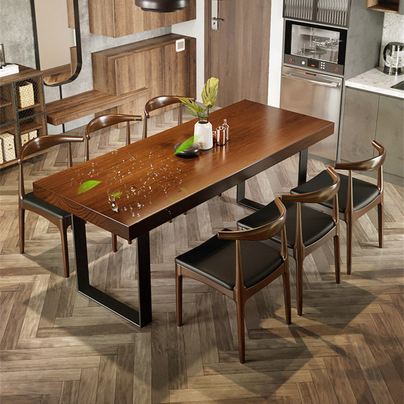 Modern 1/5/7 Pieces Dining Set Rectangle Pine Wood Dining Table for Kitchen Clearhalo 'Dining Room Sets' 'Dining Tables & Seating' 'dining_room_set' 'furn' 'furn_dining_room_set' 'Furniture' 'Kitchen & Dining Furniture' 5899790