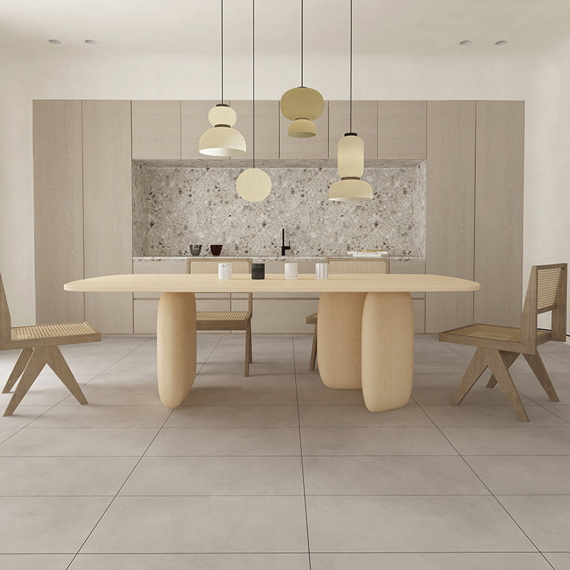 Modern 1/2/4/5 Pieces Dining Set Rectangle Pine Wood Dining Table for Dining Room Kitchen Clearhalo 'Dining Room Sets' 'Dining Tables & Seating' 'dining_room_set' 'furn' 'furn_dining_room_set' 'Furniture' 'Kitchen & Dining Furniture' 5899827