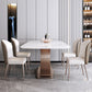 Modern Dining Table Set 1/2/5 Pcs Stone Dining Table with Armless Chairs