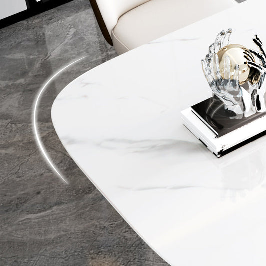 Mesa de comedor moderna Mesa de comedor de piedra 1/2/5 PCS con sillas sin brazos