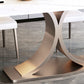Modern Dining Table Set 1/2/5 Pcs Stone Dining Table with Armless Chairs