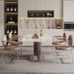 Nordic 1/4/5/7 Pieces Rectangle Dining Set Sintered Stone Top Dinette Table Set Clearhalo 'Dining Room Sets' 'Dining Tables & Seating' 'dining_room_set' 'furn' 'furn_dining_room_set' 'Furniture' 'Kitchen & Dining Furniture' 5899885