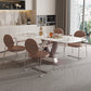 Nordic 1/4/5/7 Pieces Rectangle Dining Set Sintered Stone Top Dinette Table Set Clearhalo 'Dining Room Sets' 'Dining Tables & Seating' 'dining_room_set' 'furn' 'furn_dining_room_set' 'Furniture' 'Kitchen & Dining Furniture' 5899892