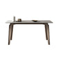Modern 1/4/5/6 Pieces Rectangle Dining Set Sintered Stone Top Solid Wood Table Set Grey 71"L x 31"W Clearhalo 'Dining Room Sets' 'Dining Tables & Seating' 'dining_room_set' 'furn' 'furn_dining_room_set' 'Furniture' 'Kitchen & Dining Furniture' 5899920