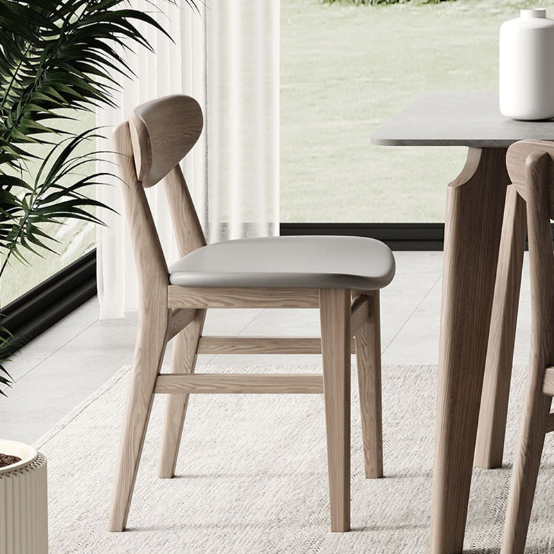 Modern 1/4/5/6 Pieces Rectangle Dining Set Sintered Stone Top Solid Wood Table Set Clearhalo 'Dining Room Sets' 'Dining Tables & Seating' 'dining_room_set' 'furn' 'furn_dining_room_set' 'Furniture' 'Kitchen & Dining Furniture' 5899927