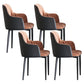 Glam Sintered Stone Dining Set Rectangle 1/4/5/7 Pieces Dining Set 4 Orange Chairs Clearhalo 'Dining Room Sets' 'Dining Tables & Seating' 'dining_room_set' 'furn' 'furn_dining_room_set' 'Furniture' 'Kitchen & Dining Furniture' 5899935