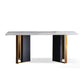 Glam Sintered Stone Dining Set Rectangle 1/4/5/7 Pieces Dining Set White 70.9"L x 35.4"W Clearhalo 'Dining Room Sets' 'Dining Tables & Seating' 'dining_room_set' 'furn' 'furn_dining_room_set' 'Furniture' 'Kitchen & Dining Furniture' 5899938