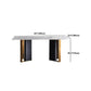 Glam Sintered Stone Dining Set Rectangle 1/4/5/7 Pieces Dining Set Clearhalo 'Dining Room Sets' 'Dining Tables & Seating' 'dining_room_set' 'furn' 'furn_dining_room_set' 'Furniture' 'Kitchen & Dining Furniture' 5899948
