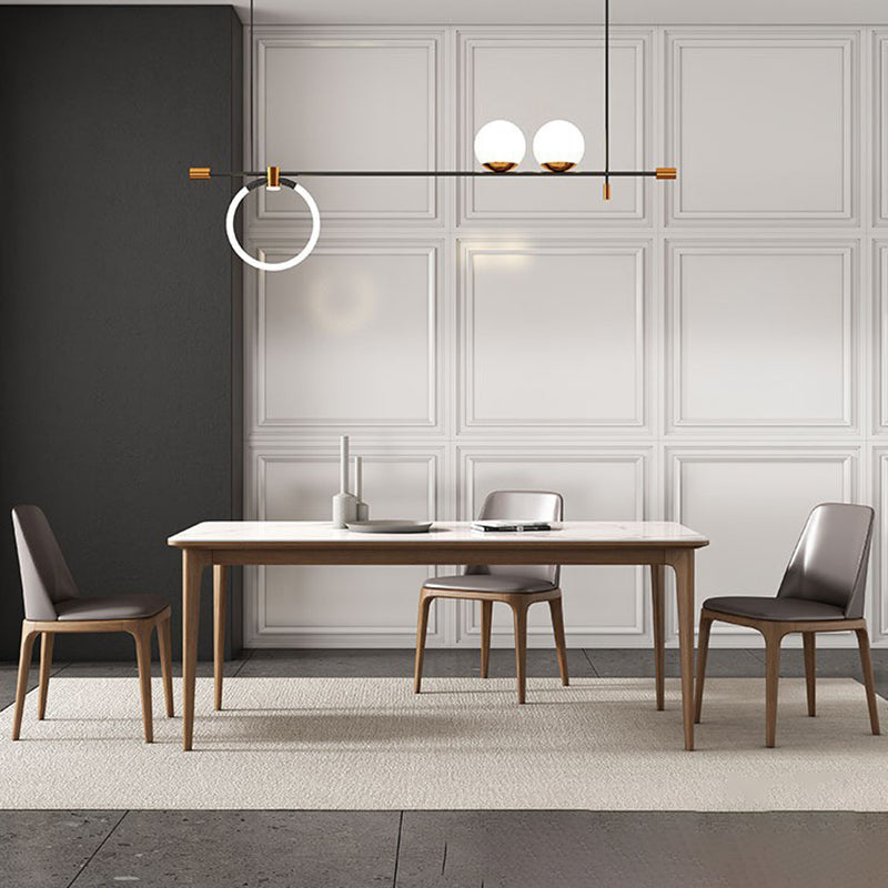 Moderner Stil Sintered Stone Ess -Set Holz 03.03.5/7 Stücke Essset für Essbereiche