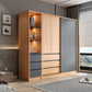 Engineered Wood Wardrobe Cabinet With Drawer Modern Wardrobe Armoire Clearhalo 'Armoires & Wardrobes' 'armoires_wardrobes' 'Bedroom Furniture' 'furn' 'furn_armoires_wardrobes' 'Furniture' 5900066