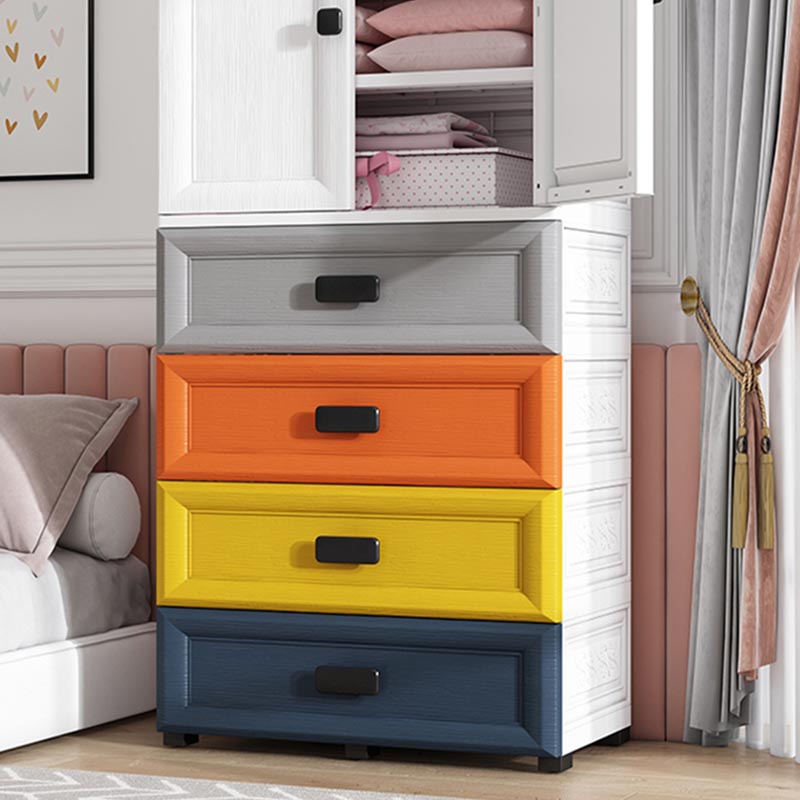 Modern Style Bathroom Wardrobe Plastic Wardrobe Closet with Legs Clearhalo 'Armoires & Wardrobes' 'armoires_wardrobes' 'Bedroom Furniture' 'furn' 'furn_armoires_wardrobes' 'Furniture' 5900086