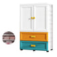 Modern Style Bathroom Wardrobe Plastic Wardrobe Closet with Legs 27.5"L x 15"W x 43"H Multi-Color Without Clothing Rod Clearhalo 'Armoires & Wardrobes' 'armoires_wardrobes' 'Bedroom Furniture' 'furn' 'furn_armoires_wardrobes' 'Furniture' 5900087