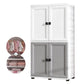 Modern Style Bathroom Wardrobe Plastic Wardrobe Closet with Legs 27.5"L x 15"W x 51"H Multi-Color With Clothing Rod Clearhalo 'Armoires & Wardrobes' 'armoires_wardrobes' 'Bedroom Furniture' 'furn' 'furn_armoires_wardrobes' 'Furniture' 5900089
