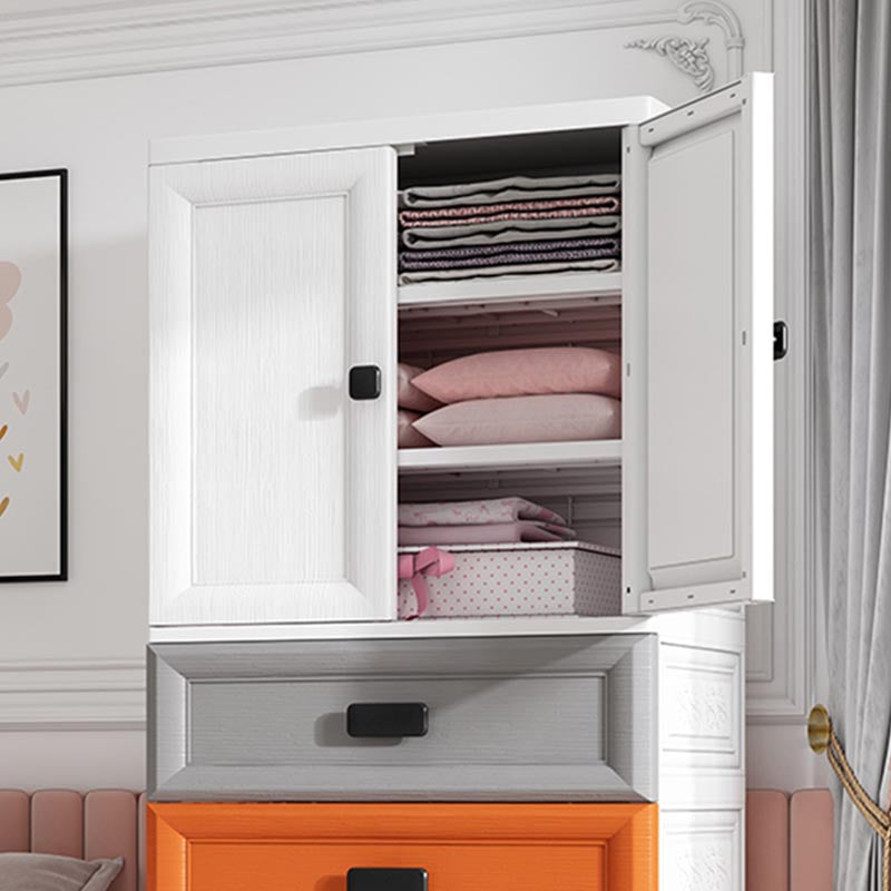 Modern Style Bathroom Wardrobe Plastic Wardrobe Closet with Legs Clearhalo 'Armoires & Wardrobes' 'armoires_wardrobes' 'Bedroom Furniture' 'furn' 'furn_armoires_wardrobes' 'Furniture' 5900096