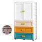 Modern Style Bathroom Wardrobe Plastic Wardrobe Closet with Legs 27.5"L x 15"W x 52"H Multi-Color Without Clothing Rod Clearhalo 'Armoires & Wardrobes' 'armoires_wardrobes' 'Bedroom Furniture' 'furn' 'furn_armoires_wardrobes' 'Furniture' 5900097