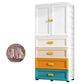 Modern Style Bathroom Wardrobe Plastic Wardrobe Closet with Legs 27.5"L x 15"W x 60"H Multi-Color With Clothing Rod Clearhalo 'Armoires & Wardrobes' 'armoires_wardrobes' 'Bedroom Furniture' 'furn' 'furn_armoires_wardrobes' 'Furniture' 5900102