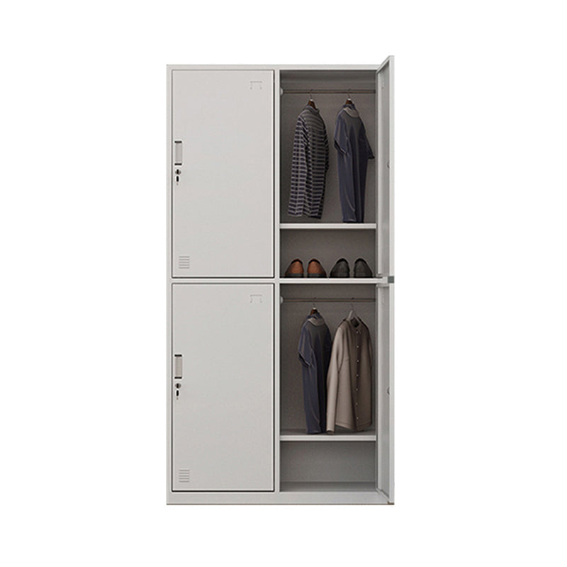 Contemporary Hinged Wardrobe Cabinet Steel Wardrobe Closet for Home