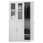 White Steel Wardrobe Armoire Contemporary Hinged Wardrobe Cabinet 5 Clearhalo 'Armoires & Wardrobes' 'armoires_wardrobes' 'Bedroom Furniture' 'furn' 'furn_armoires_wardrobes' 'Furniture' 5900194