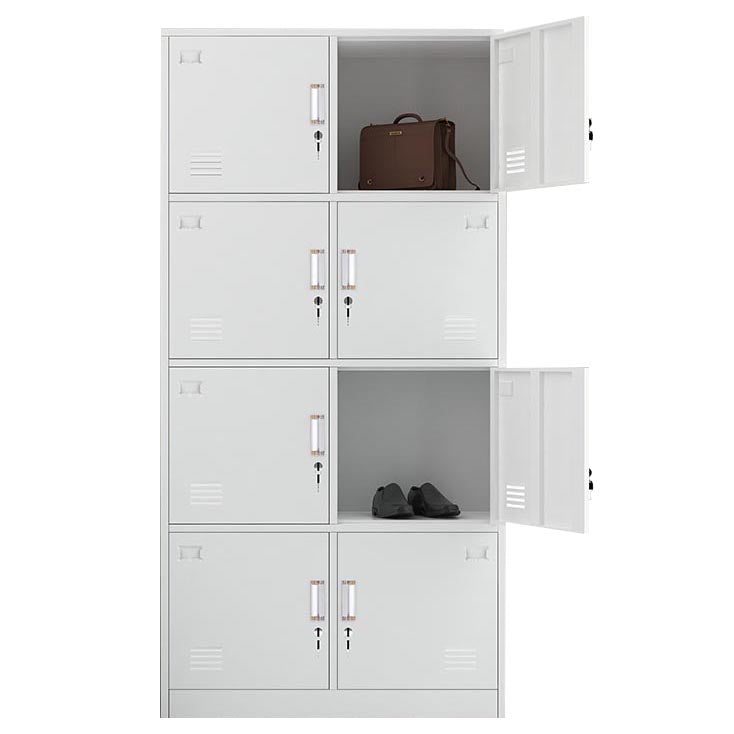 White Steel Wardrobe Armoire Contemporary Hinged Wardrobe Cabinet 8 Clearhalo 'Armoires & Wardrobes' 'armoires_wardrobes' 'Bedroom Furniture' 'furn' 'furn_armoires_wardrobes' 'Furniture' 5900198
