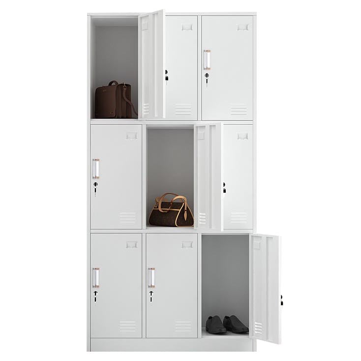 White Steel Wardrobe Armoire Contemporary Hinged Wardrobe Cabinet 9 Clearhalo 'Armoires & Wardrobes' 'armoires_wardrobes' 'Bedroom Furniture' 'furn' 'furn_armoires_wardrobes' 'Furniture' 5900200