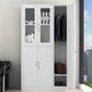 White Steel Wardrobe Armoire Contemporary Hinged Wardrobe Cabinet Clearhalo 'Armoires & Wardrobes' 'armoires_wardrobes' 'Bedroom Furniture' 'furn' 'furn_armoires_wardrobes' 'Furniture' 5900206