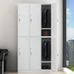 White Steel Wardrobe Armoire Contemporary Hinged Wardrobe Cabinet Clearhalo 'Armoires & Wardrobes' 'armoires_wardrobes' 'Bedroom Furniture' 'furn' 'furn_armoires_wardrobes' 'Furniture' 5900207
