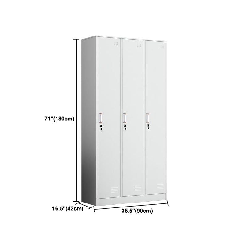 White Steel Wardrobe Armoire Contemporary Hinged Wardrobe Cabinet Clearhalo 'Armoires & Wardrobes' 'armoires_wardrobes' 'Bedroom Furniture' 'furn' 'furn_armoires_wardrobes' 'Furniture' 5900211